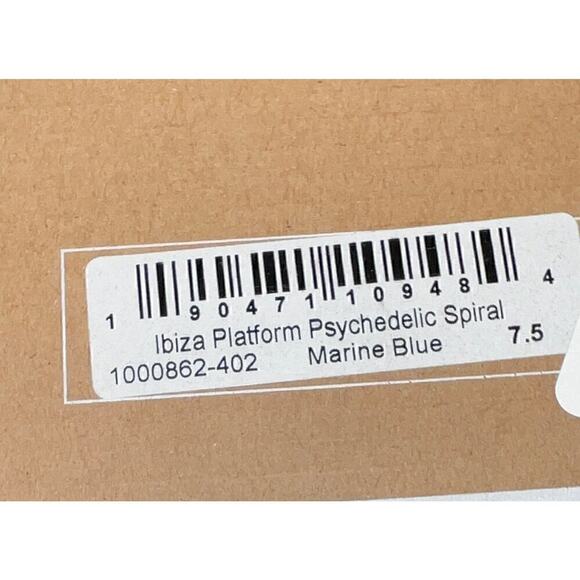 Soludos Women's Ibiza platform psychedelic spiral marine blue 7.5 - Picture 8 of 8